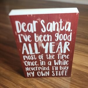 Wooden Note To Santa Decor